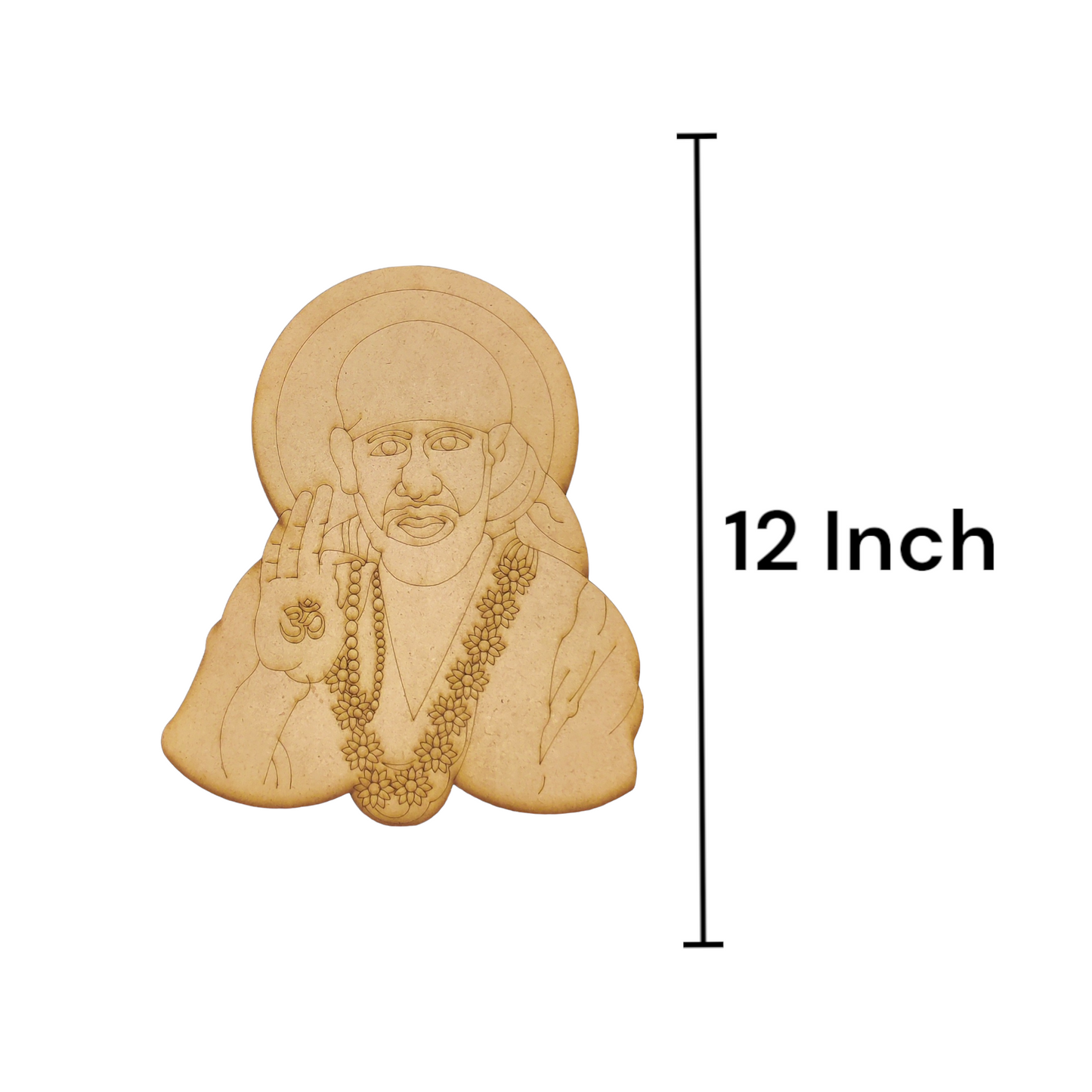 (Pack of 2) DIY Decorative MDF Pre Marked Cutout Bases Sai Baba Pre Marked For Wall Hanging Decoration, Art & Craft (WAB12010)