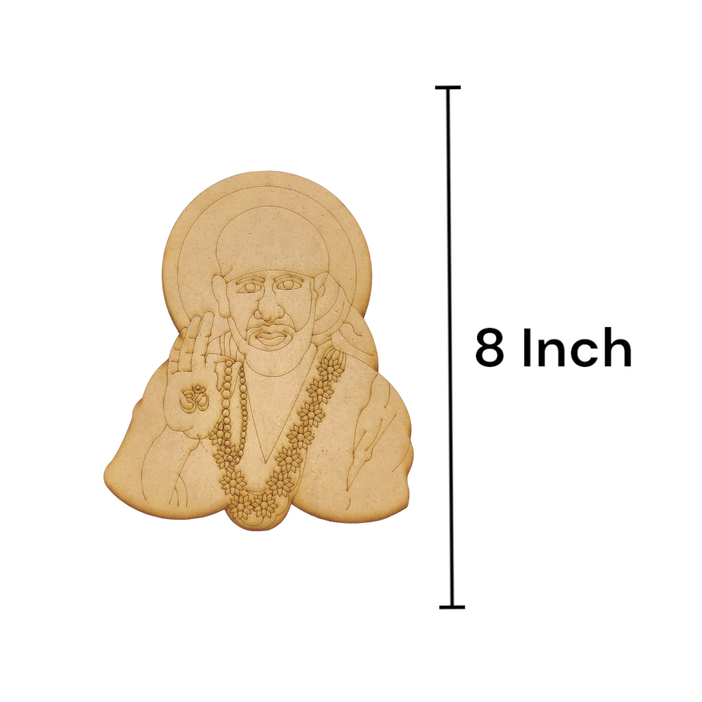 (Pack of 2) DIY Decorative MDF Pre Marked Cutout Bases Sai Baba Pre Marked For Wall Hanging Decoration, Art & Craft (WAB12010)
