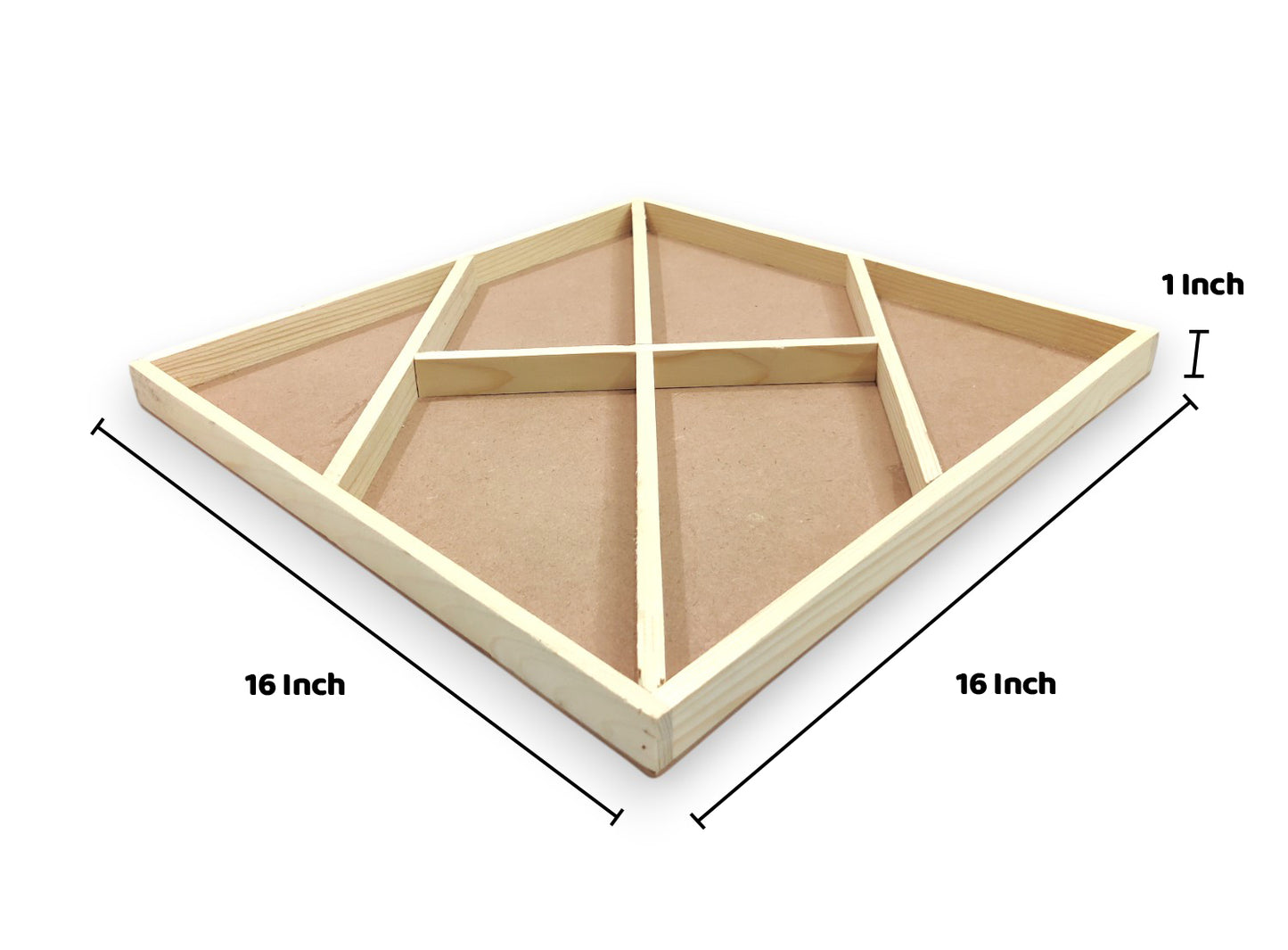 DIY Pinewood Packing Tray with Partitions (TR014)