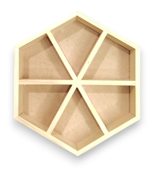 DIY Pinewood Hexagon Tray for Packing & Serving (TR015)