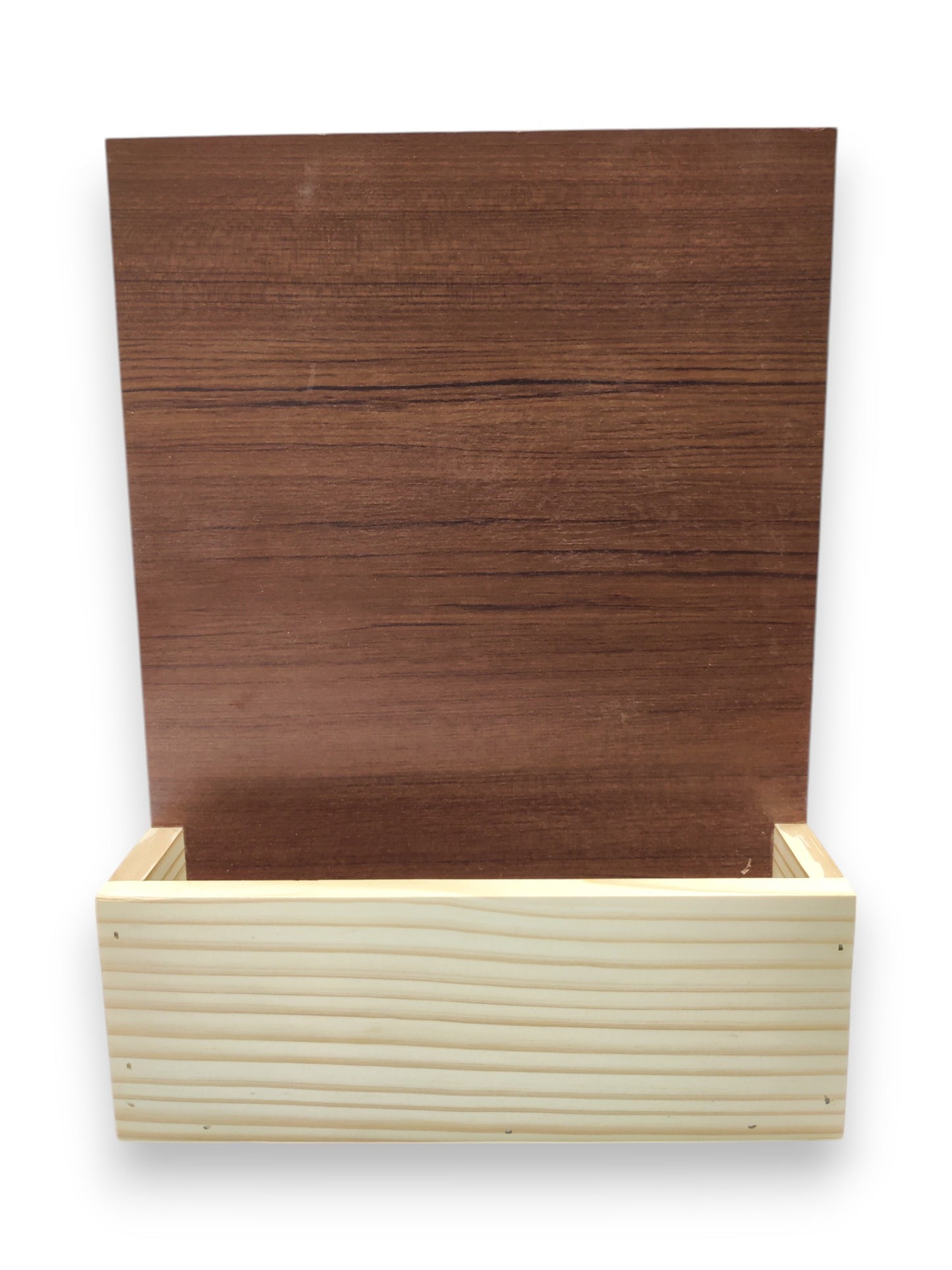 Decorative Laminated MDF Pinewood Name Plate with Flower Planter Box (15 x 11 Inch) (NAM036)