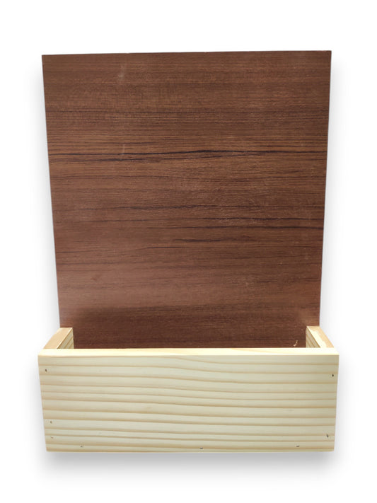 Decorative Laminated MDF Pinewood Name Plate with Flower Planter Box (15 x 11 Inch) (NAM036)