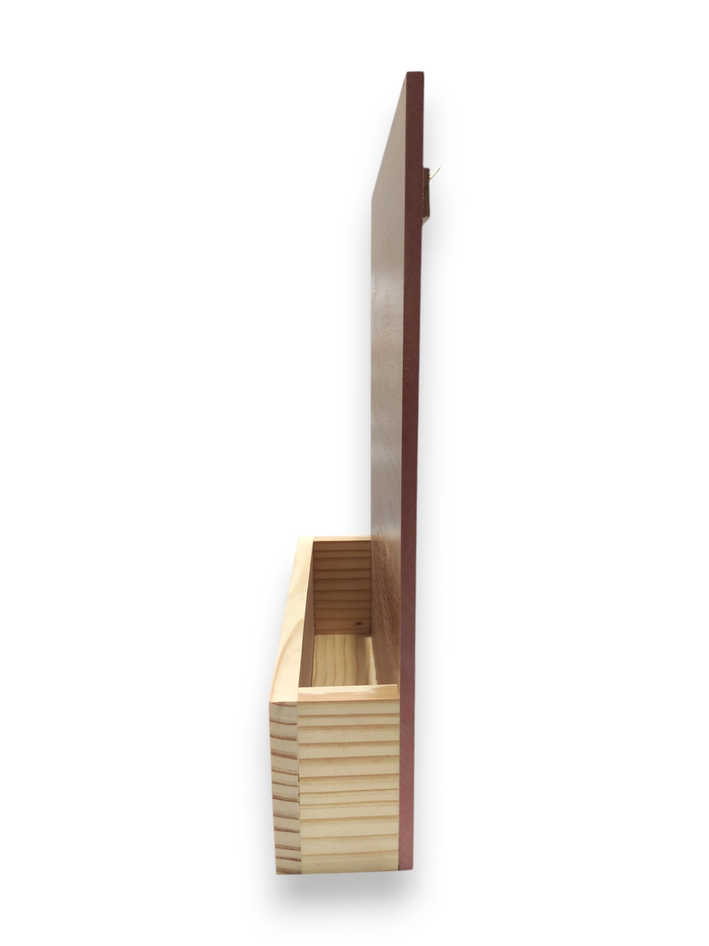 Decorative Laminated MDF Pinewood Name Plate with Flower Planter Box (15 x 11 Inch) (NAM036)