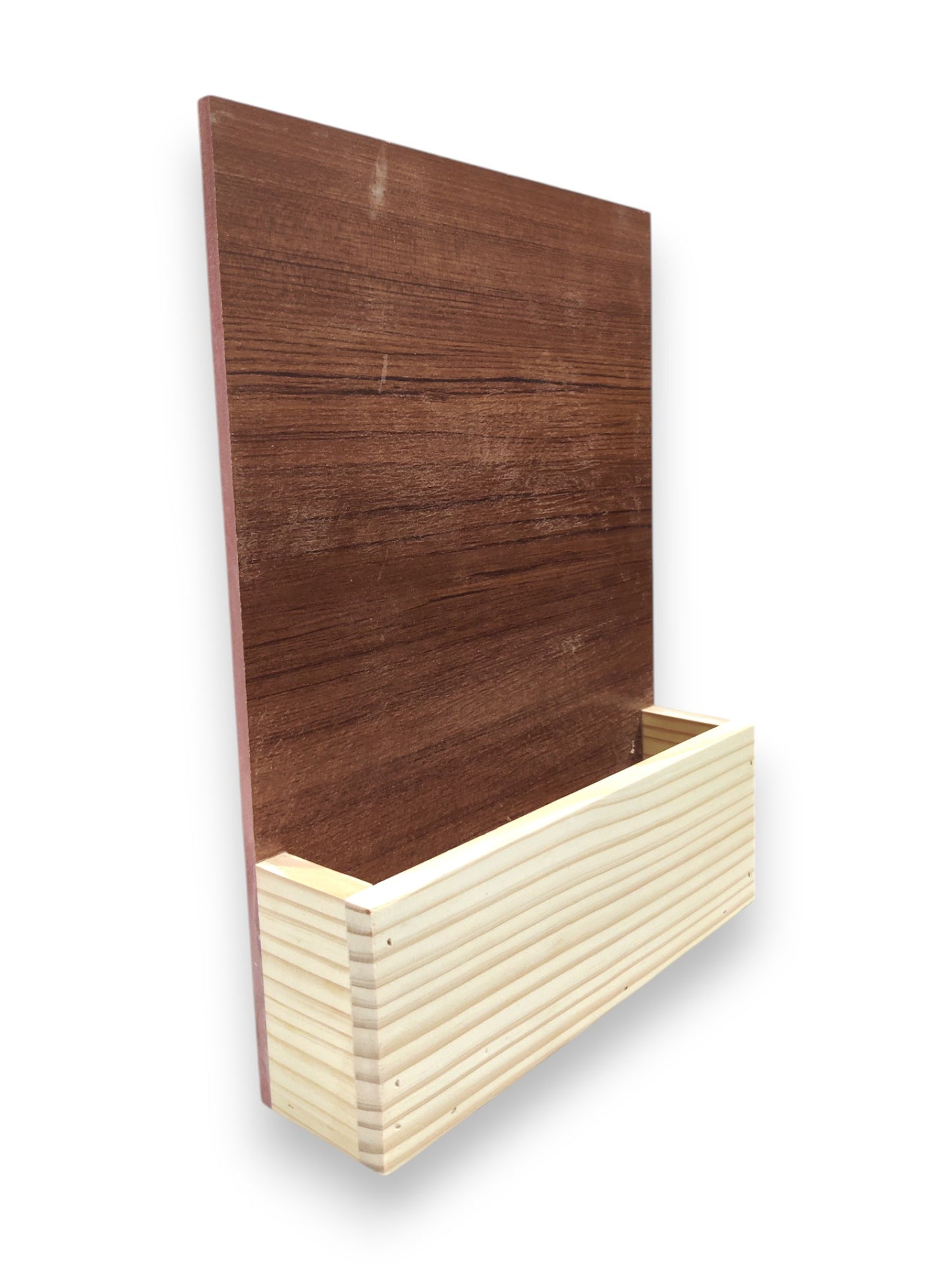 Decorative Laminated MDF Pinewood Name Plate with Flower Planter Box (15 x 11 Inch) (NAM036)