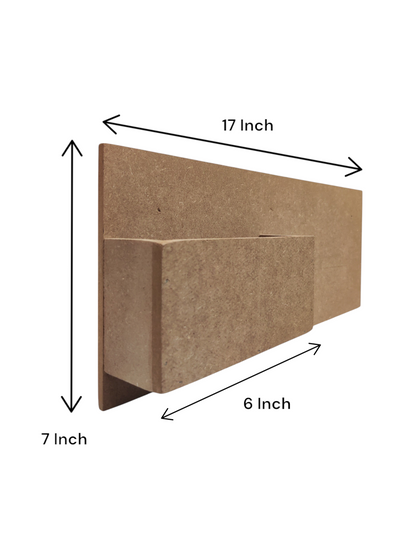 Decorative MDF Horizontal Name Plate with Planter (NAM038)