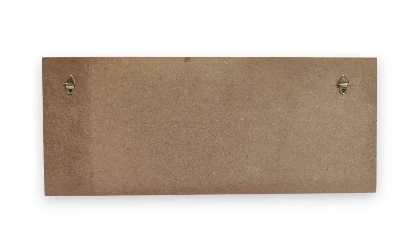 Decorative MDF Horizontal Name Plate with Planter (NAM038)