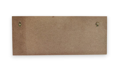 Decorative MDF Horizontal Name Plate with Planter (NAM038)