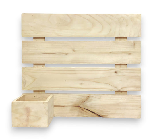 Decorative Pinewood 4 Row Name Plate with Planter Box (NAM008)