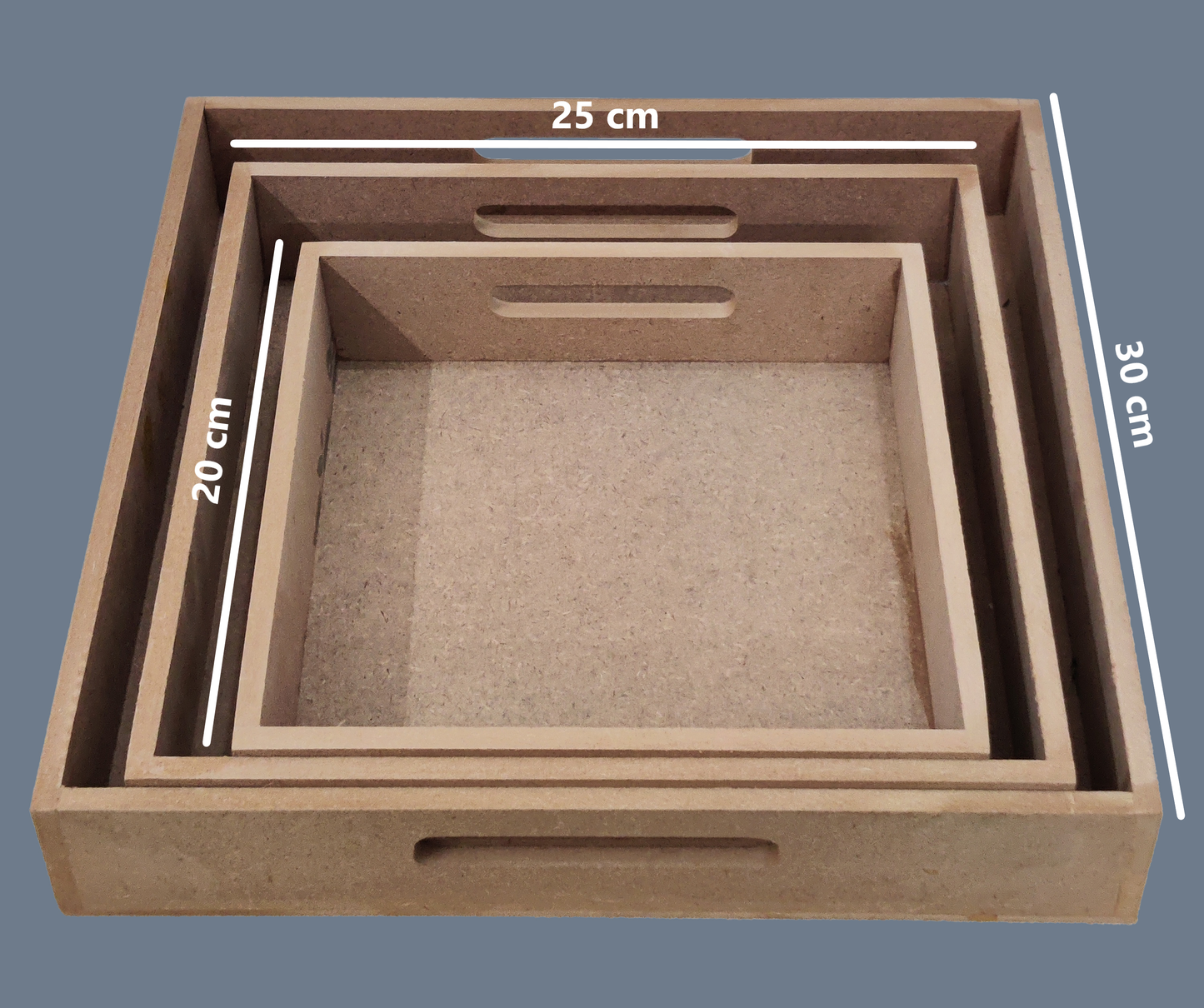 Set of 3 DIY Square Serving Tray Set (TR002)